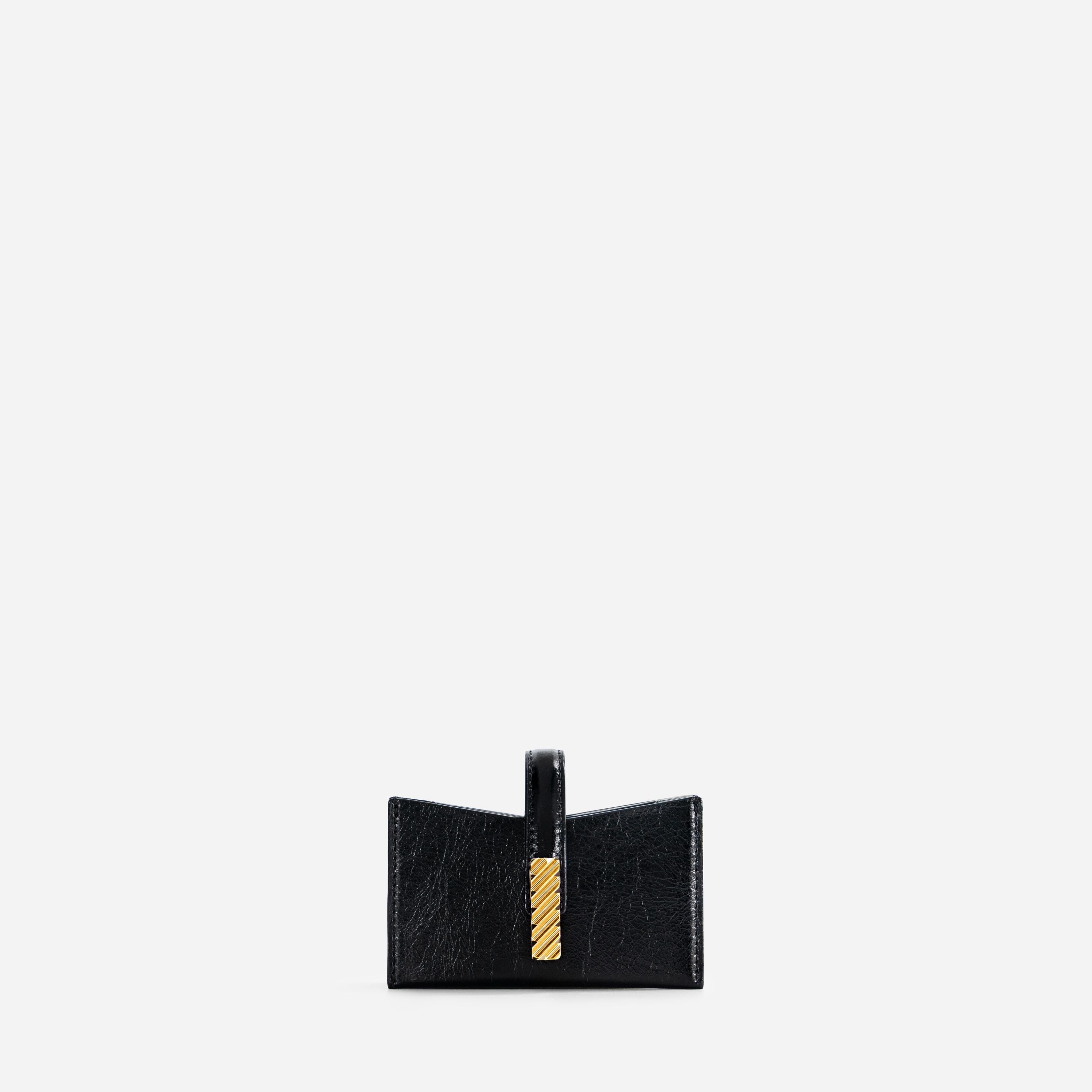 Isla Cardholder - Crinkled Black