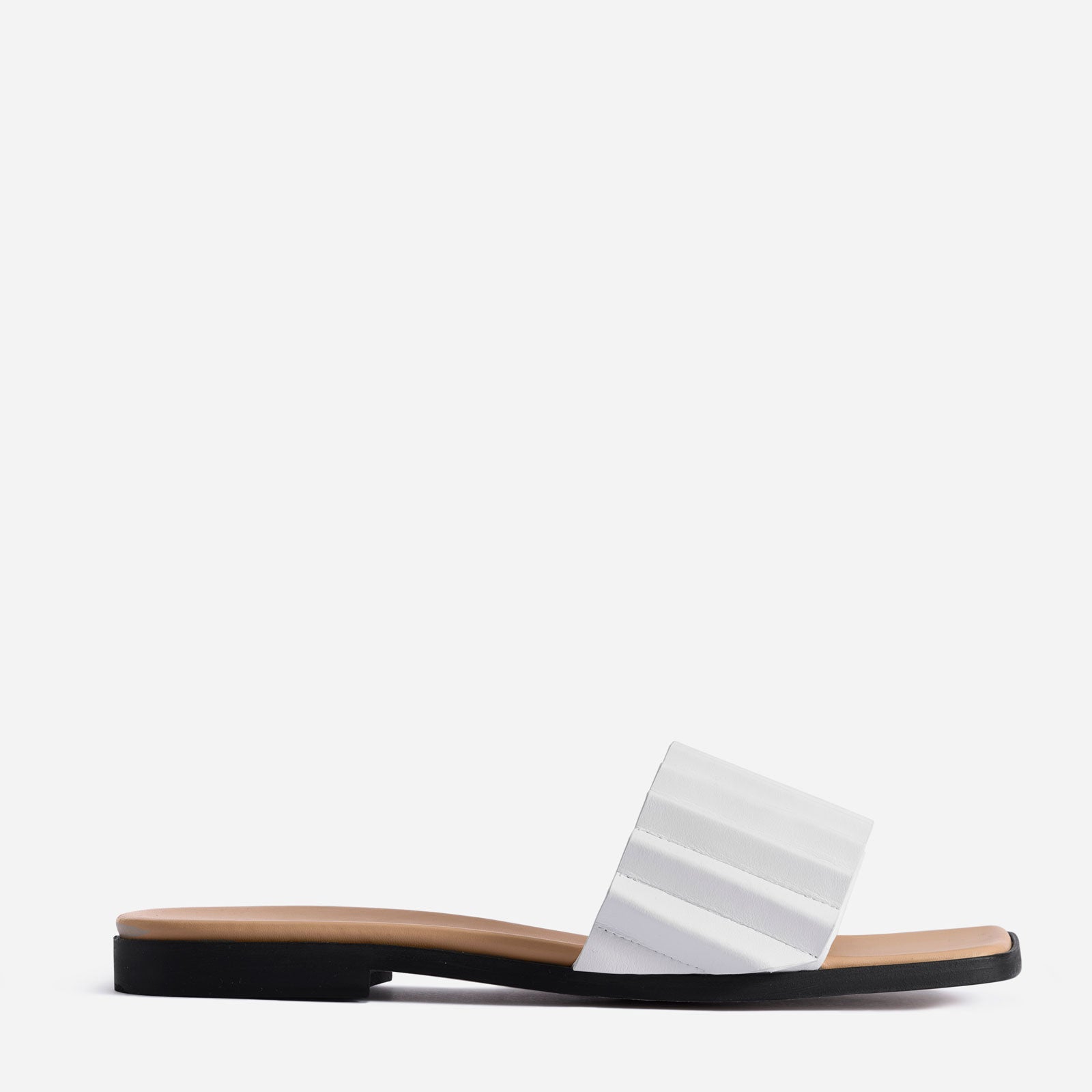 Louise Slide Sandal - White
