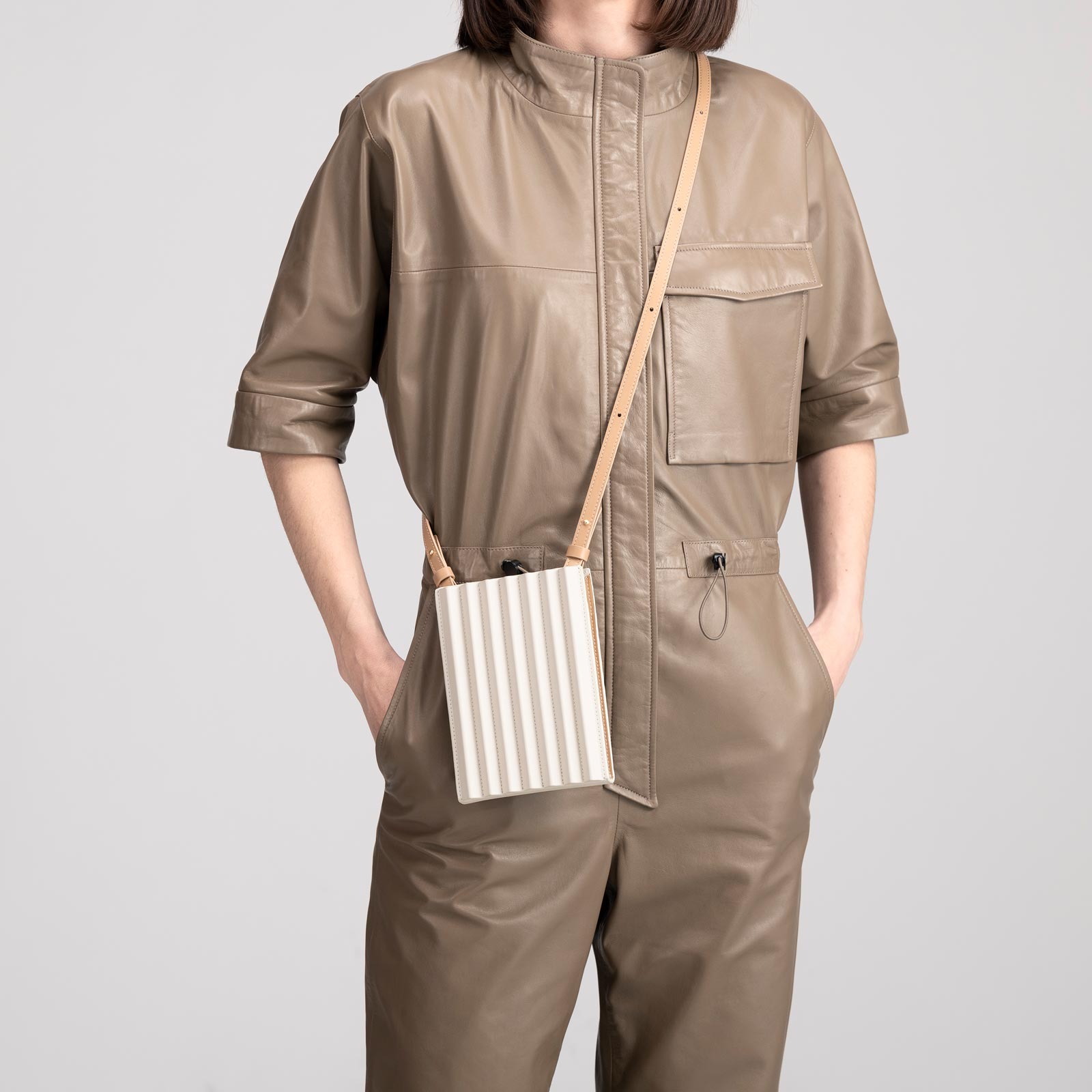Pleated Tool Bag - Off White