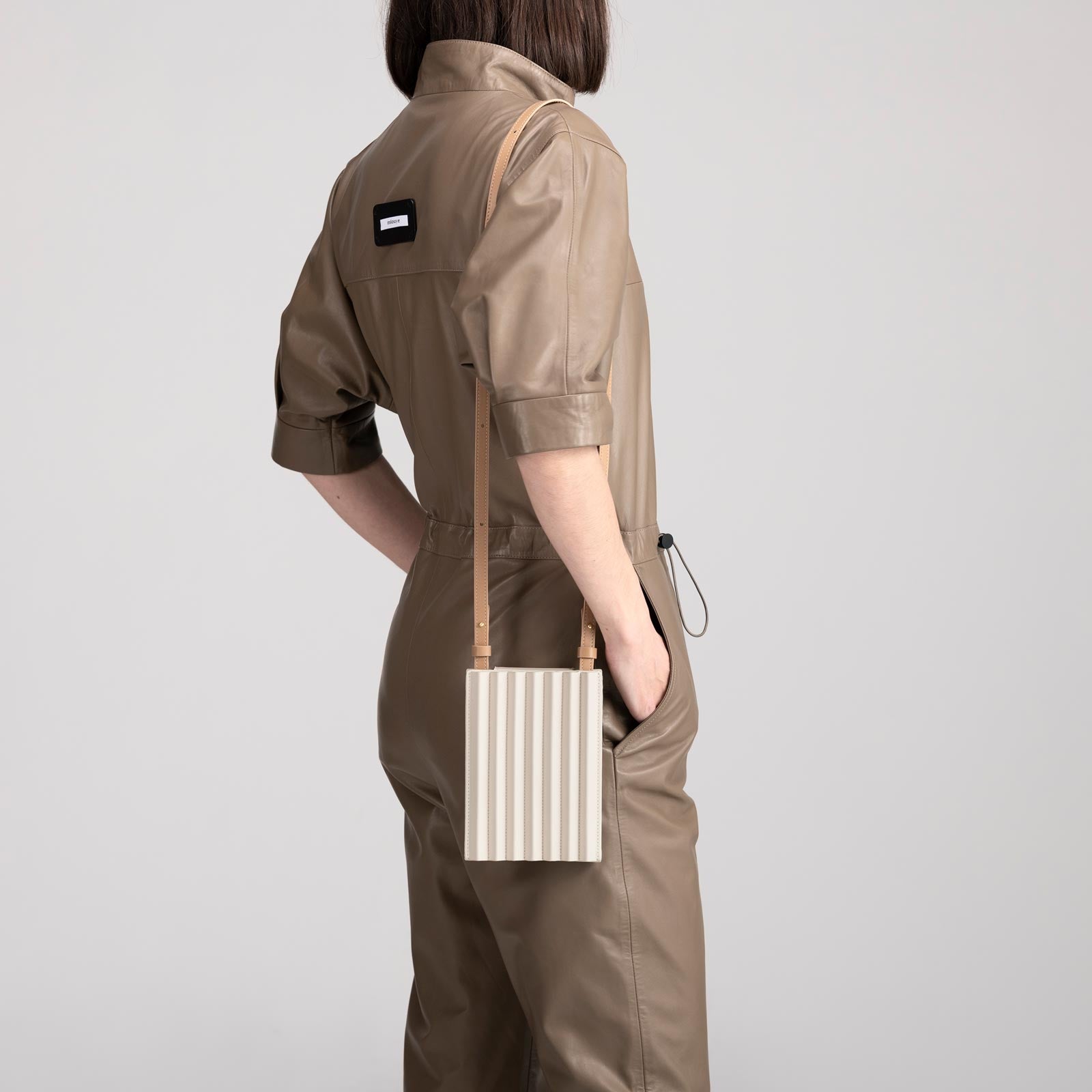 Pleated Tool Bag - Off White